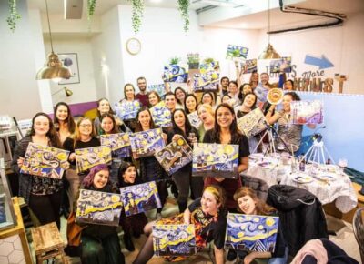 Dublin: Drinking and Painting Party with Art Instructor - Entering the Room: Your Canvas, Your Supplies, Your First Drink Decision