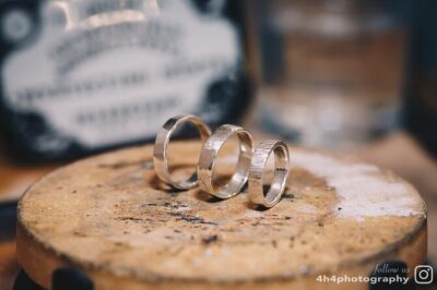 Dublin Jewellery Forge a Hammered Silver ring:Georges Street - Hammered texture choices that make your ring look Irish
